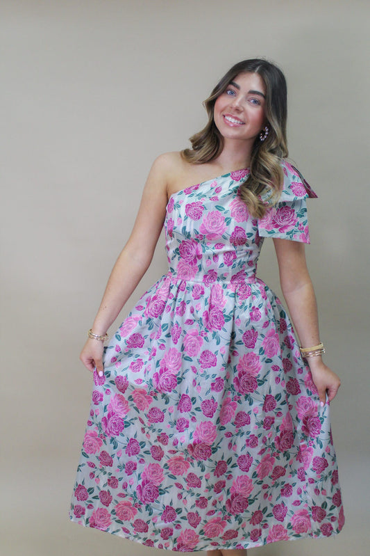 Miller Jacquard Bow Mini Dress