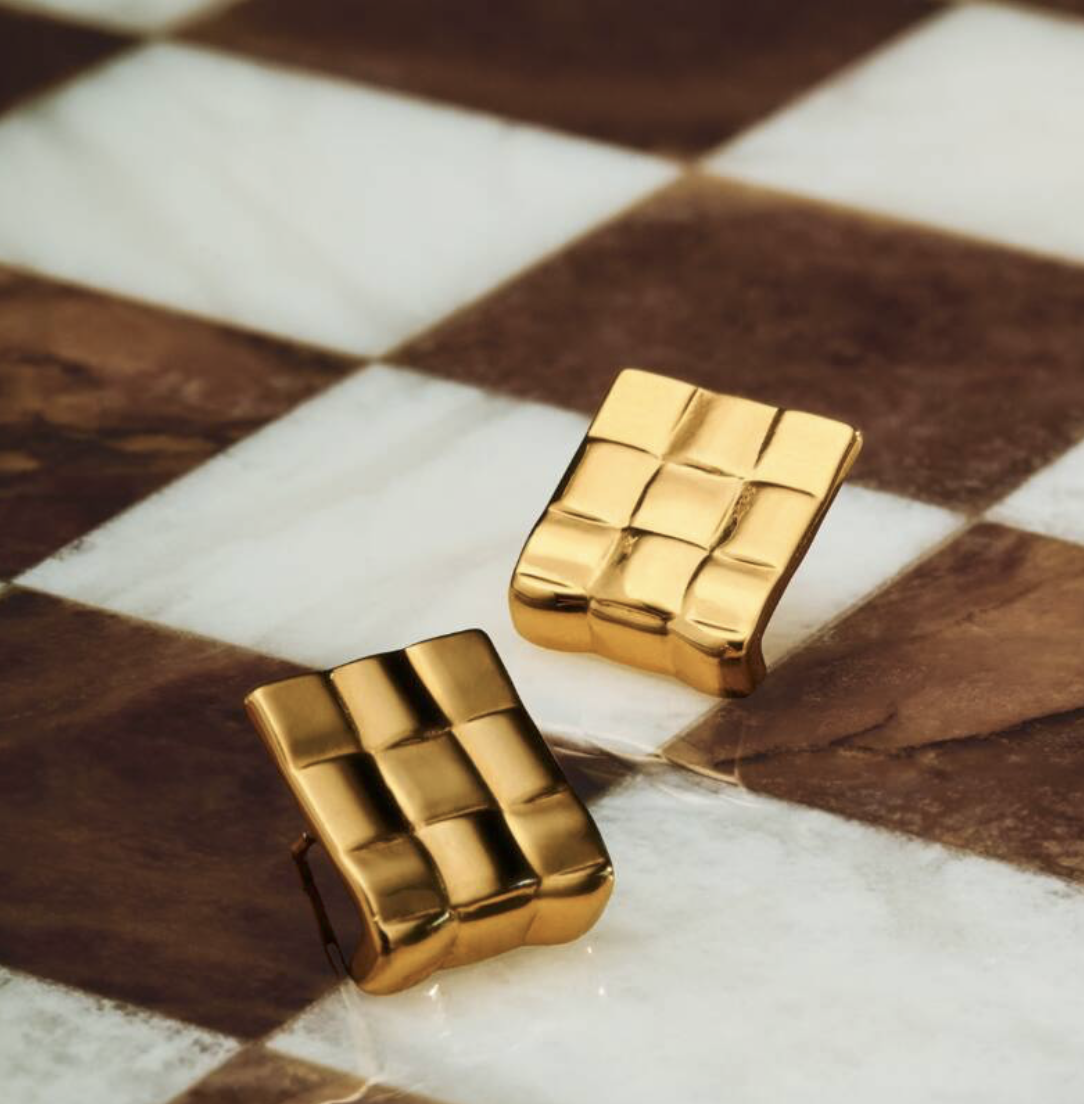 Taya Woven Oversized Stud Earrings
