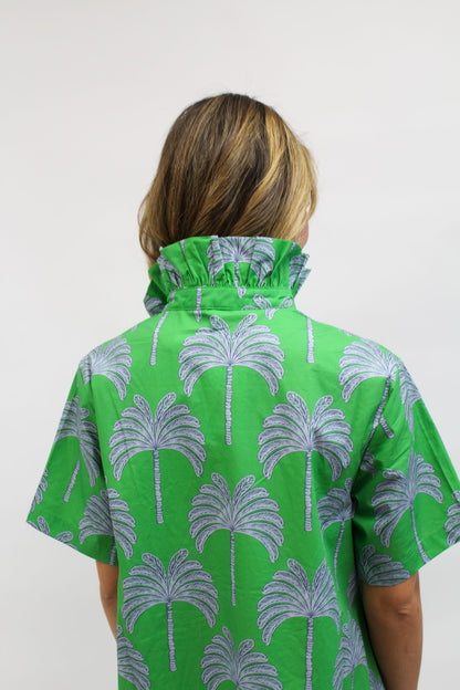 Georgia Palm Dress Green by Caryn Lawn