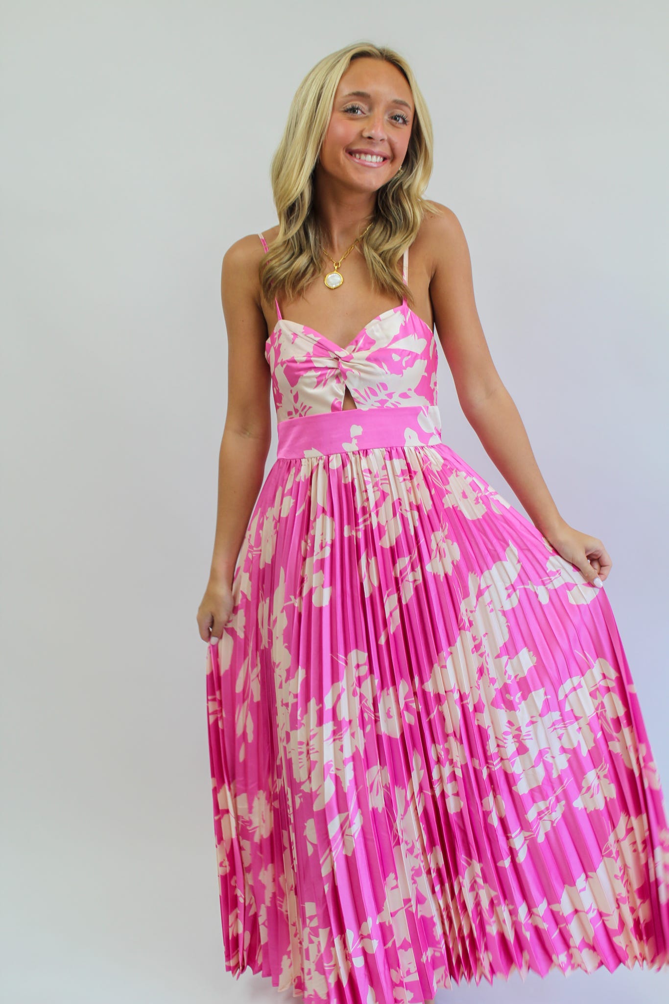 EOS Blossom Pleat Maxi Dress