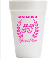 Mahjong Social Club Foam Cups