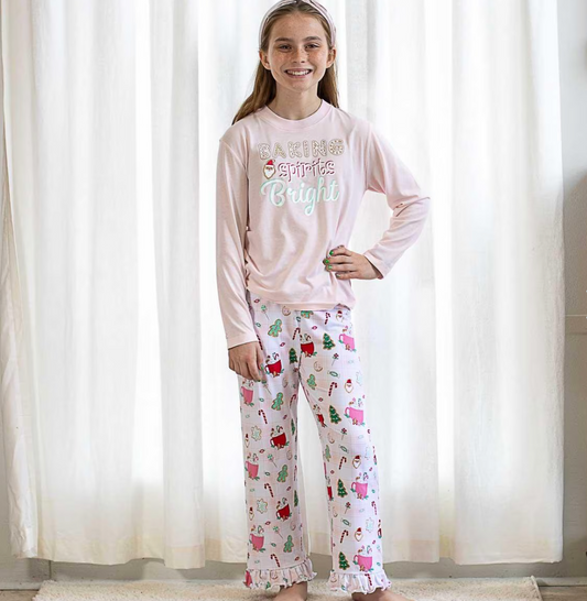 Girls Baking Spirits Bright Ruffle Sleep Pants