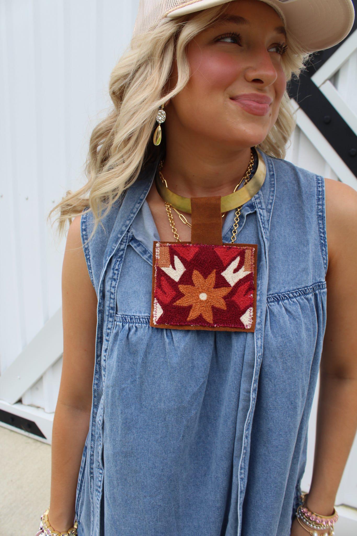 Kilim Pendant Necklace