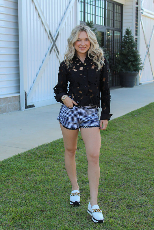 Houndstooth Shorties