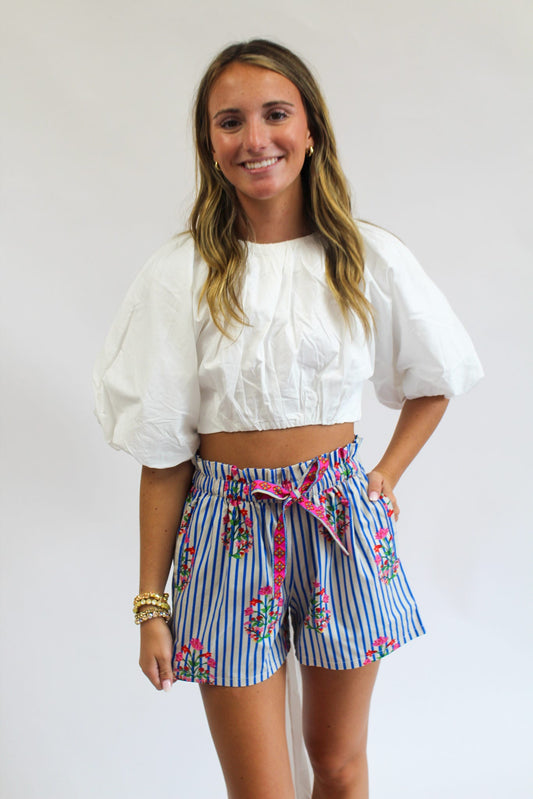 Striped Garden Shorts