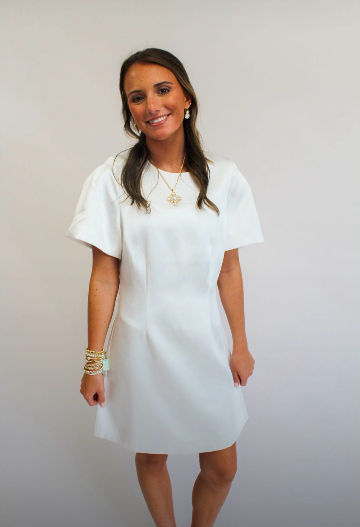Sweet Moments Satin Puff Sleeve Mini Dress