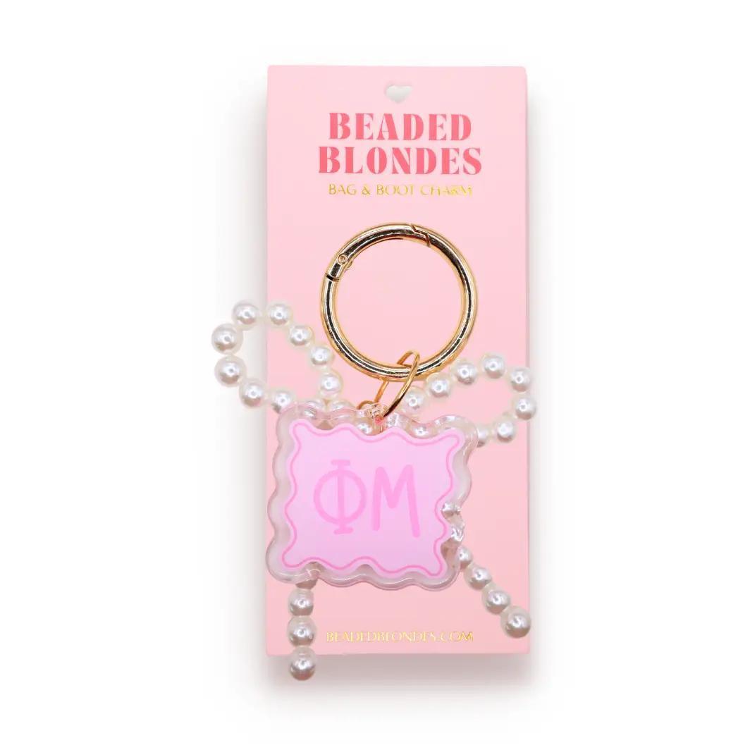 Beaded Blonde Asst Sorority Bag and Boot Charm