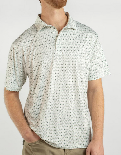Men's Royal Golf Performance Polo Green/White