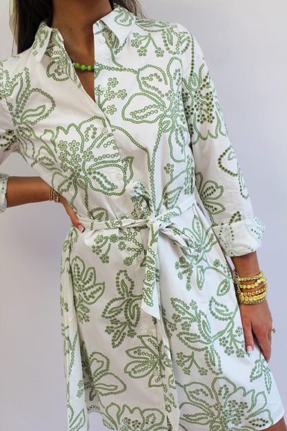 Sarah Dress Lacecap White