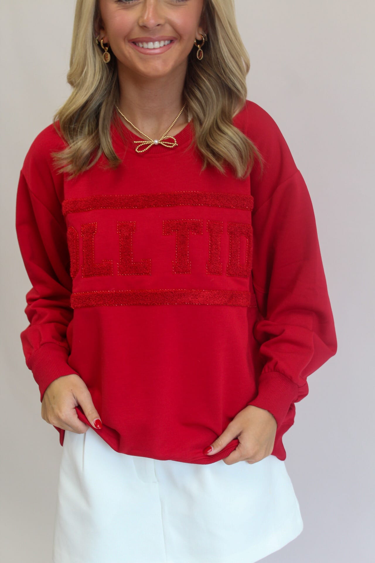 Bama Varsity Stripe Sarah Top