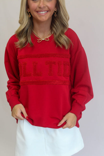 Bama Varsity Stripe Sarah Top