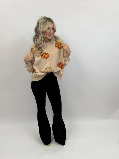 High Waisted Black Stretch Bell Bottoms