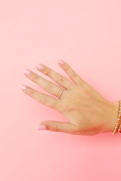 Lauren Beaded Band 3MM Silver