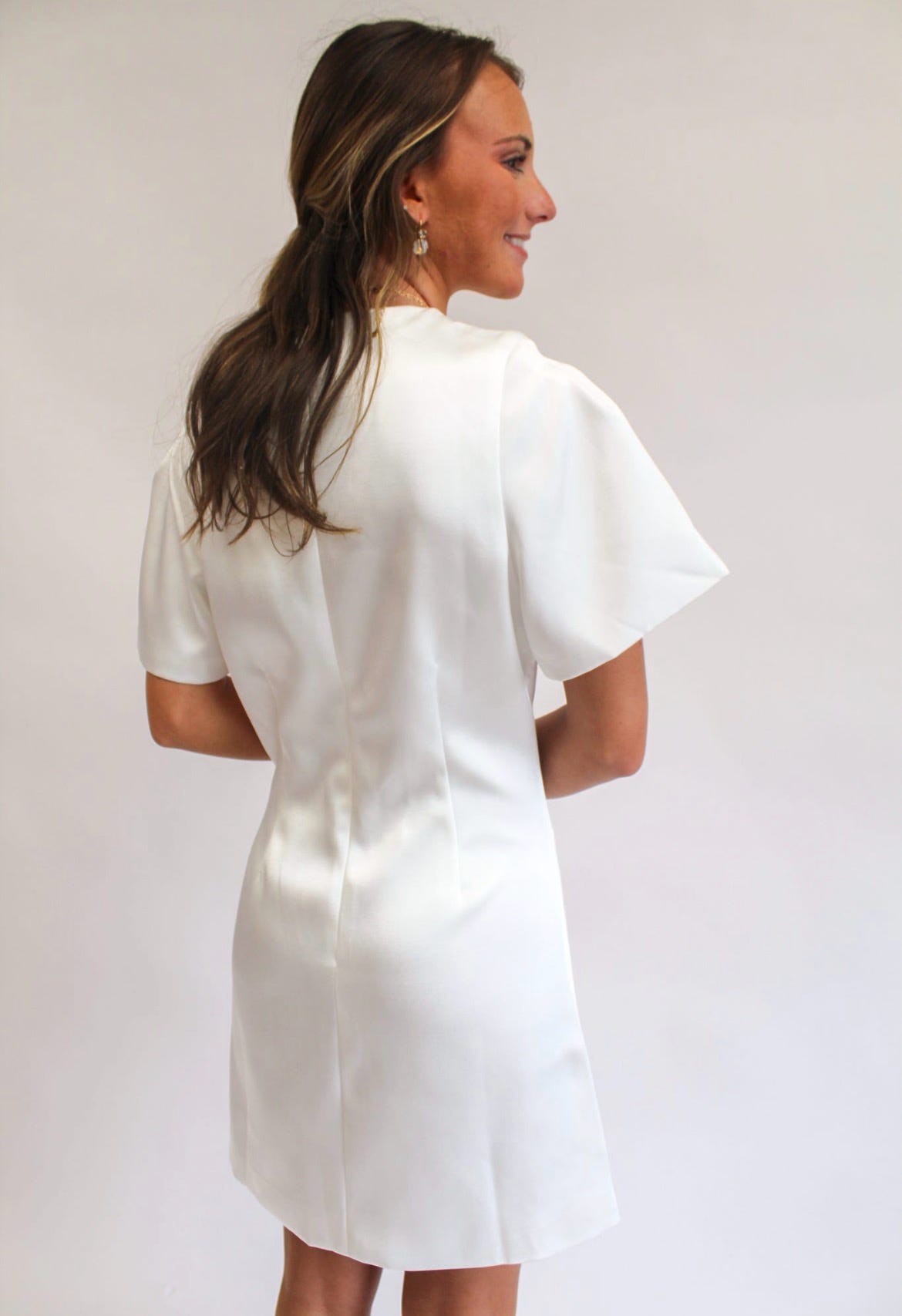 Sweet Moments Satin Puff Sleeve Mini Dress