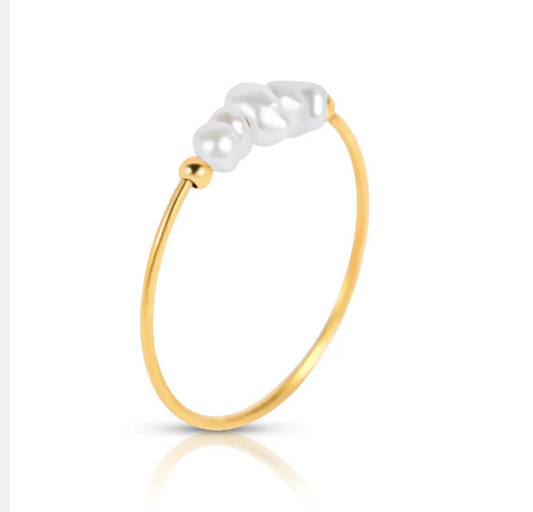 TESSA DAINTY PEARL RING