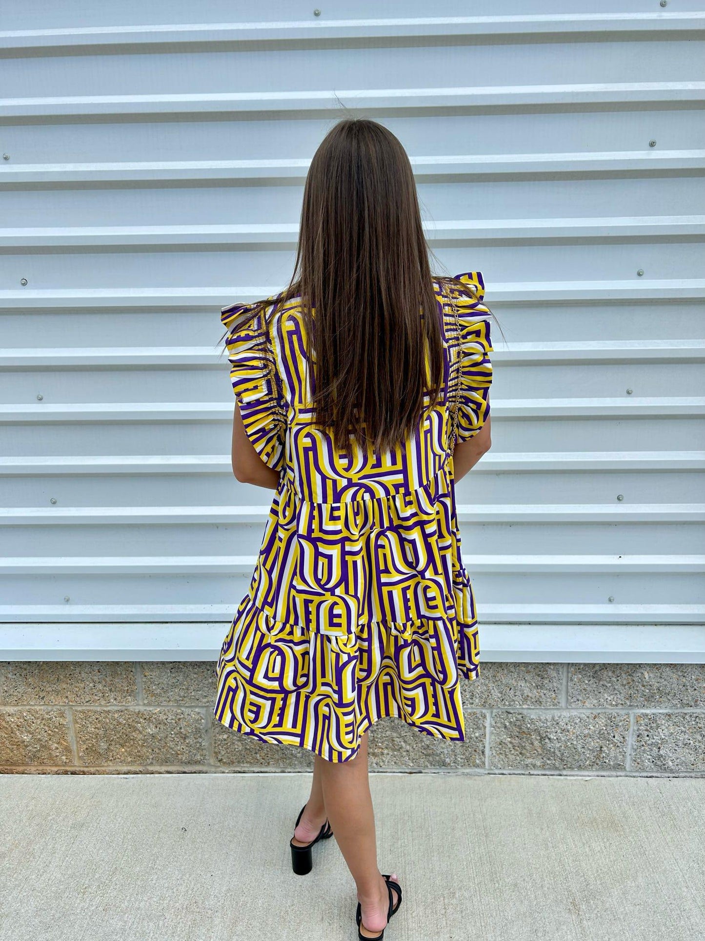 Gameday Dress Everly Touchdown Purple/Gold