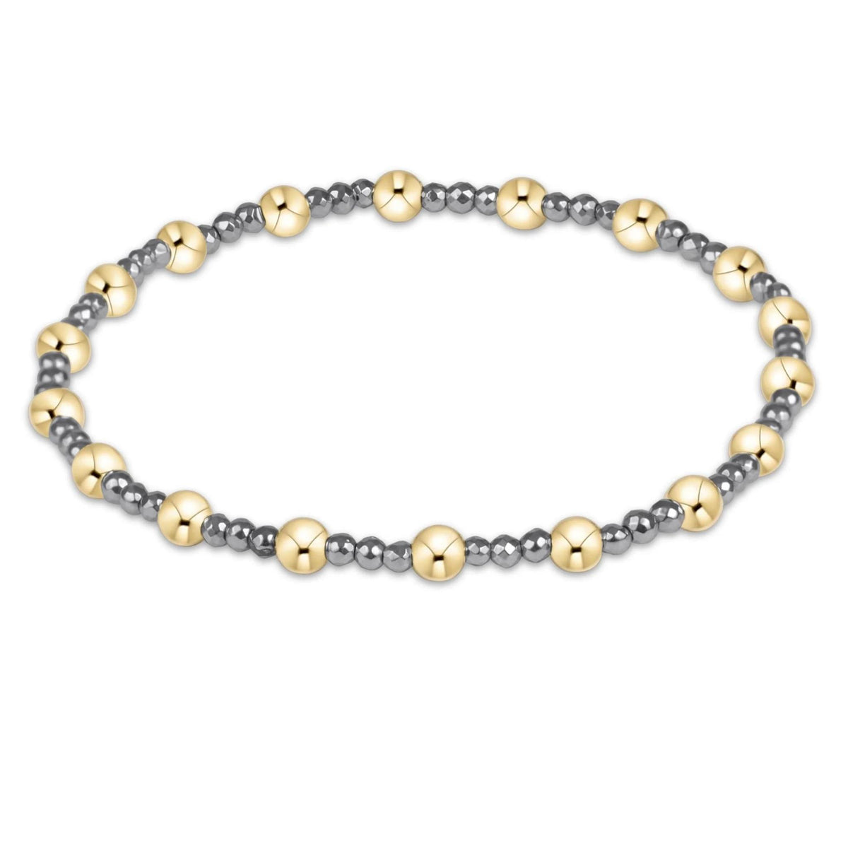 Extends Sincerity Silver Faceted Hematite 2mm Bracelet