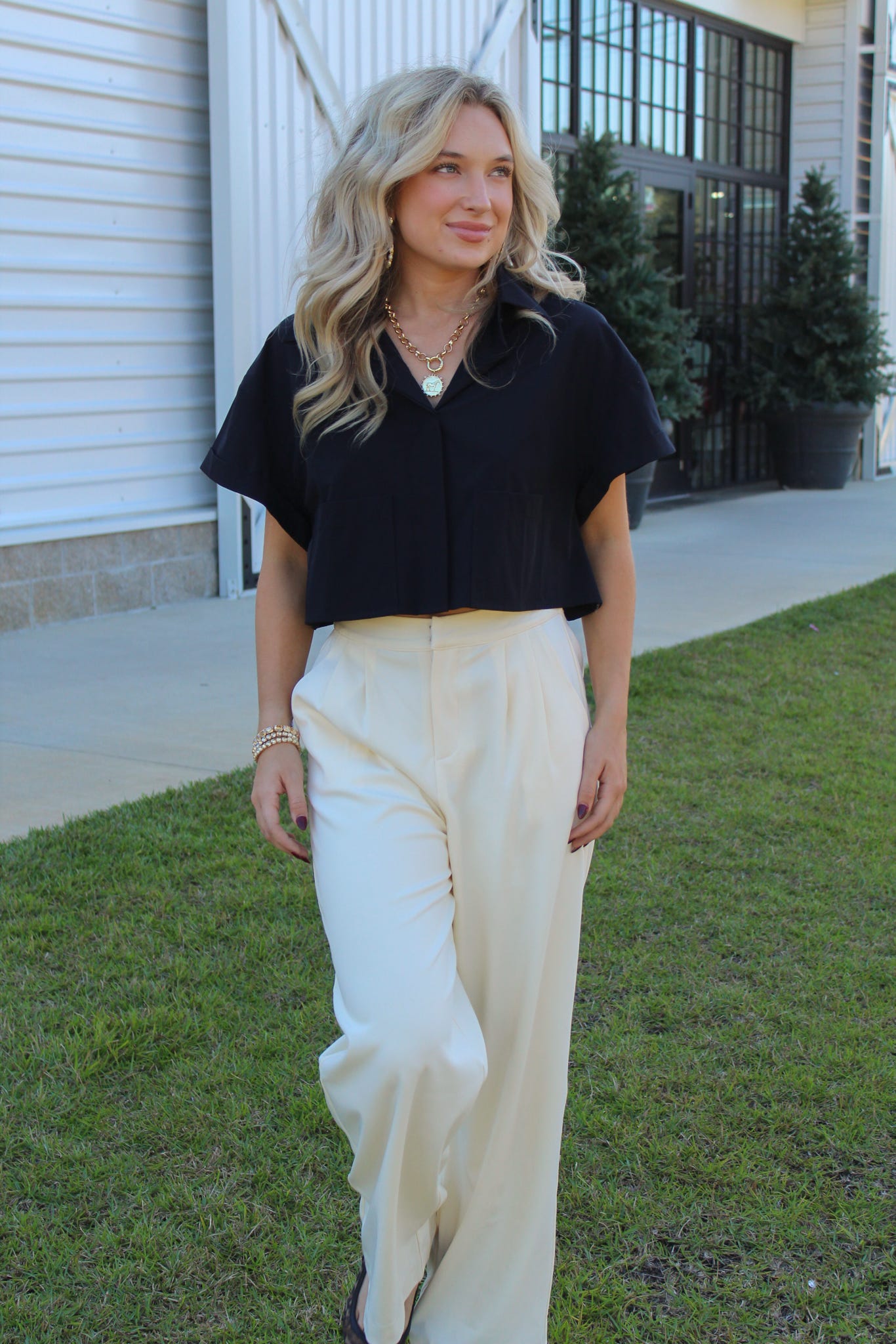 Midday Latte Pleated Pants