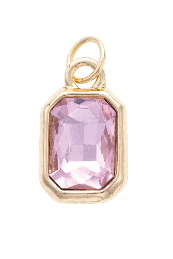 Emerald Cut Rhinestone Charms