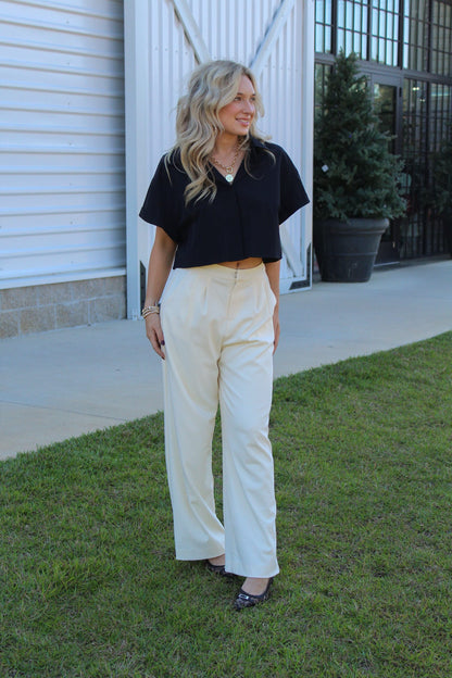 Midday Latte Pleated Pants
