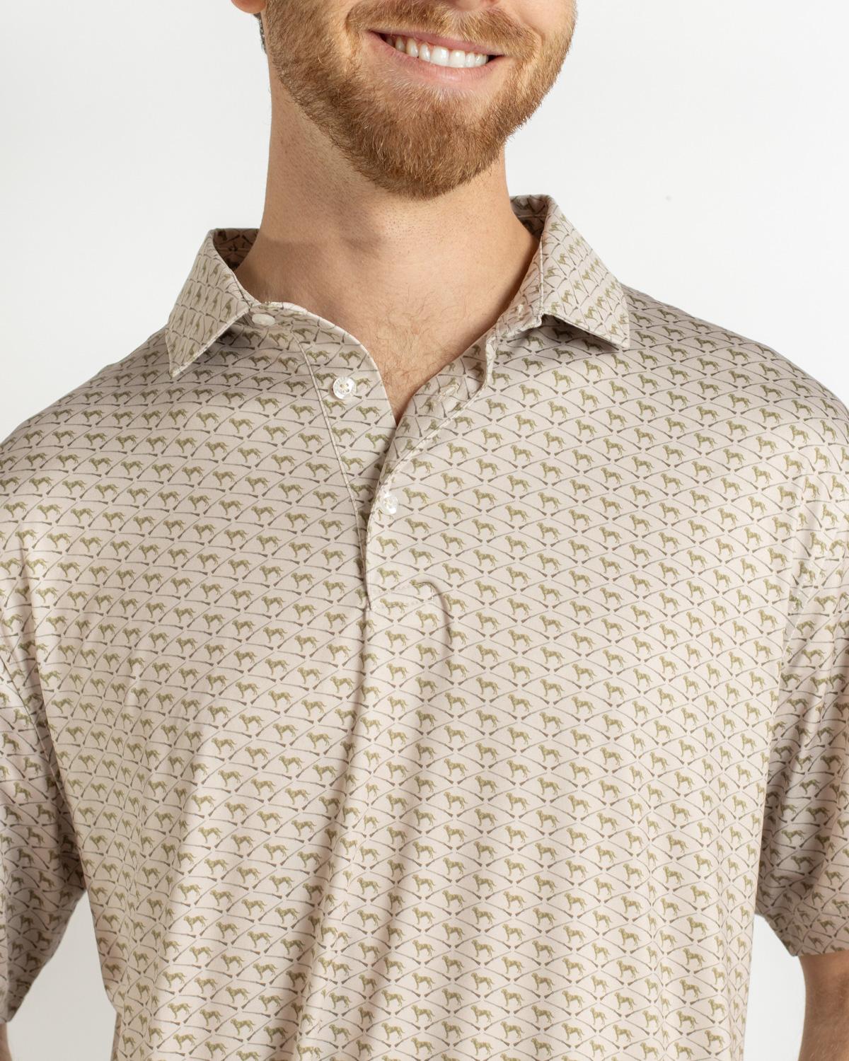 Men's Bird Dog Performance Polo Tan/Multi