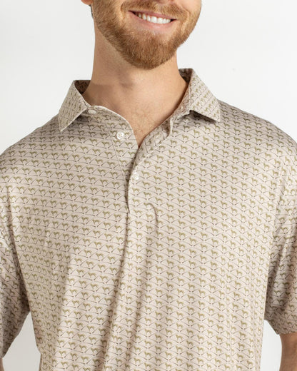 Men's Bird Dog Performance Polo Tan/Multi