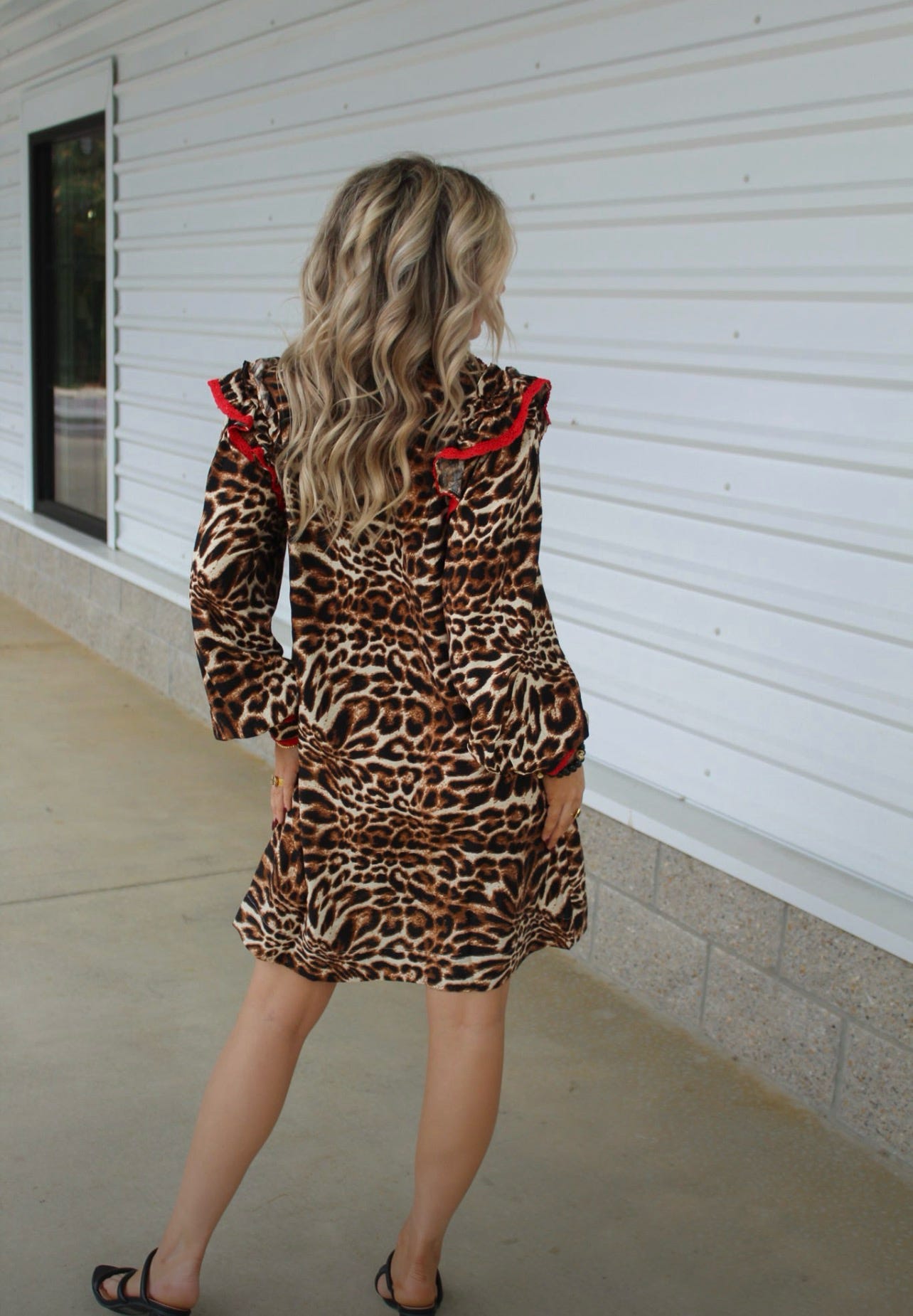 Back for More Red Animal Print Dress