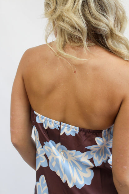 Eyes on You Strapless Maxi Dress