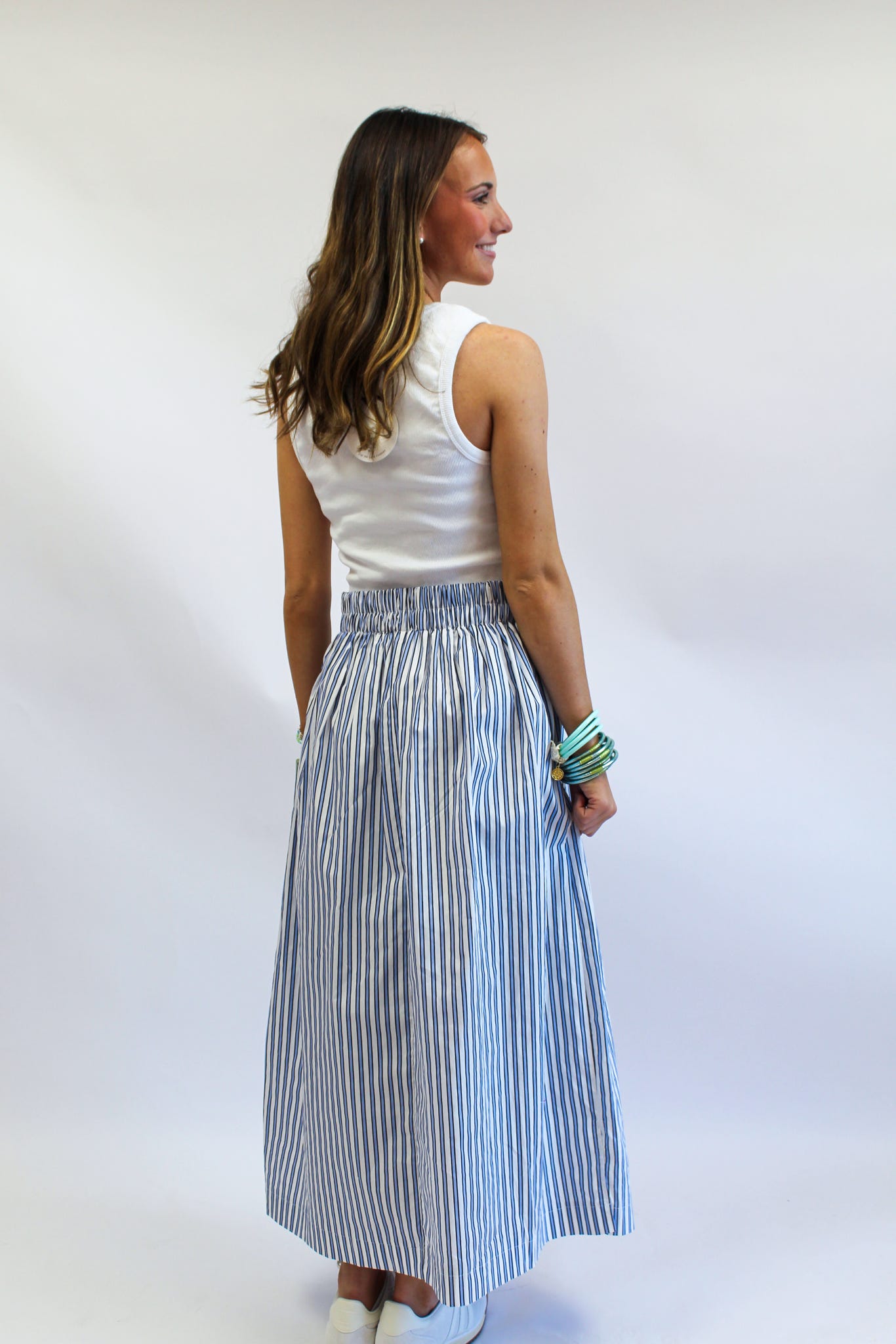 Florida Nights Maxi Skirt - Blue