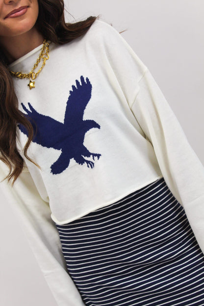 Take Flight Cropped Sweater