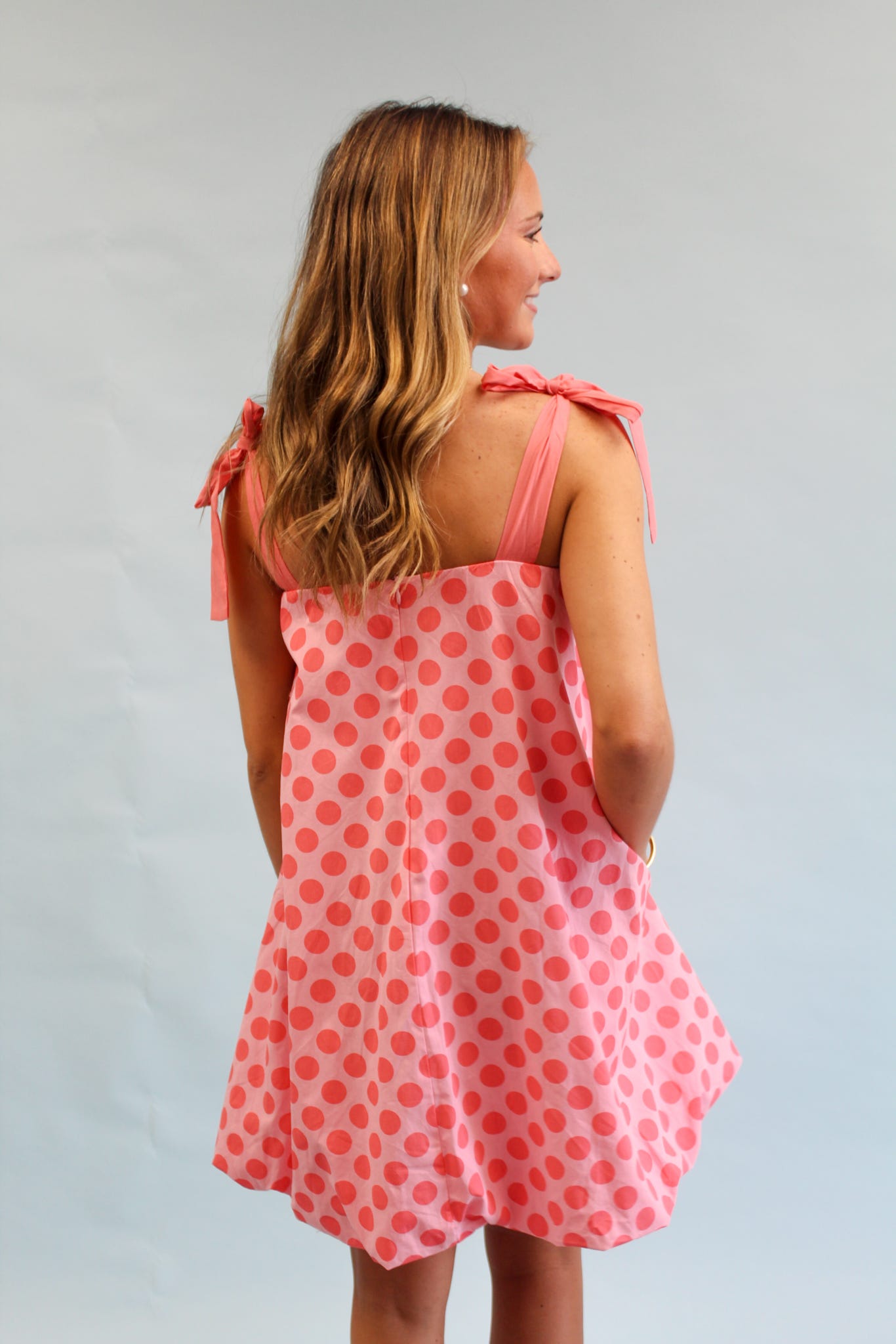 Bubblegum Soiree Tie Mini Dress