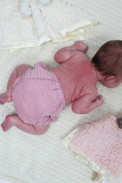Red Seersucker Bloomers 0-6M