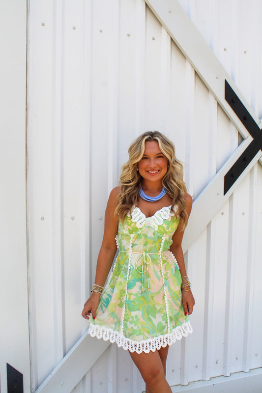Mint Magnolia Mini Dress