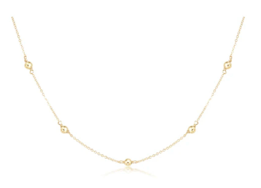 17" Choker Simplicity Chain Gold - Classic 4mm Gold