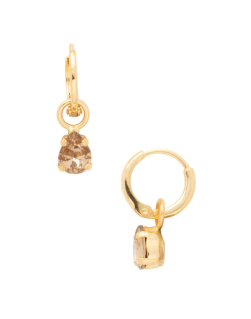 Petite Pear Huggie Hoop Earrings