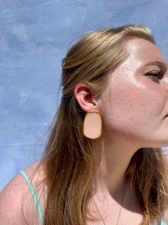 Medium Handmade Resin Light Statement Stud Earrings
