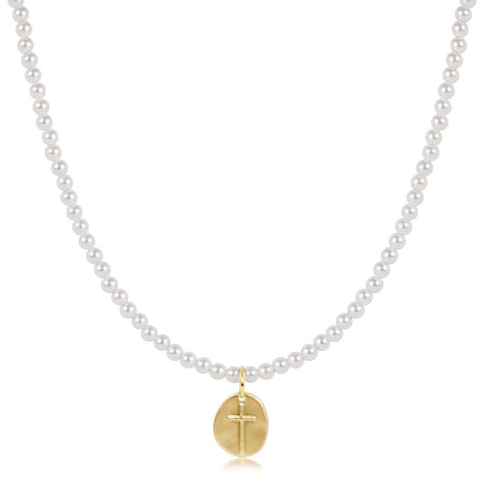 15" Classic Pearl Choker 3mm Inspire Small Gold