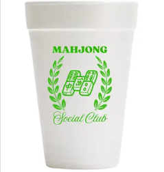 Mahjong Social Club Foam Cups