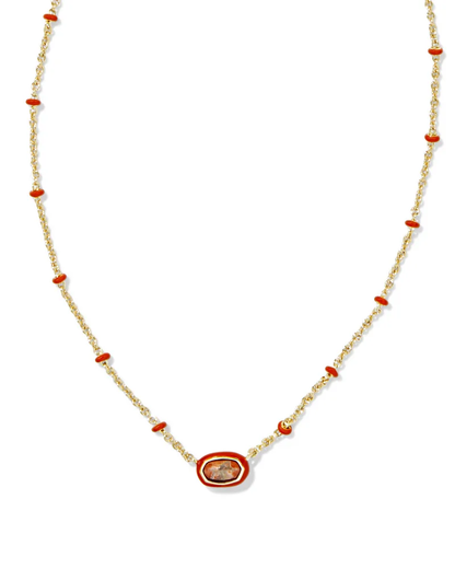 Mini Elisa Enamel Pendant Necklace