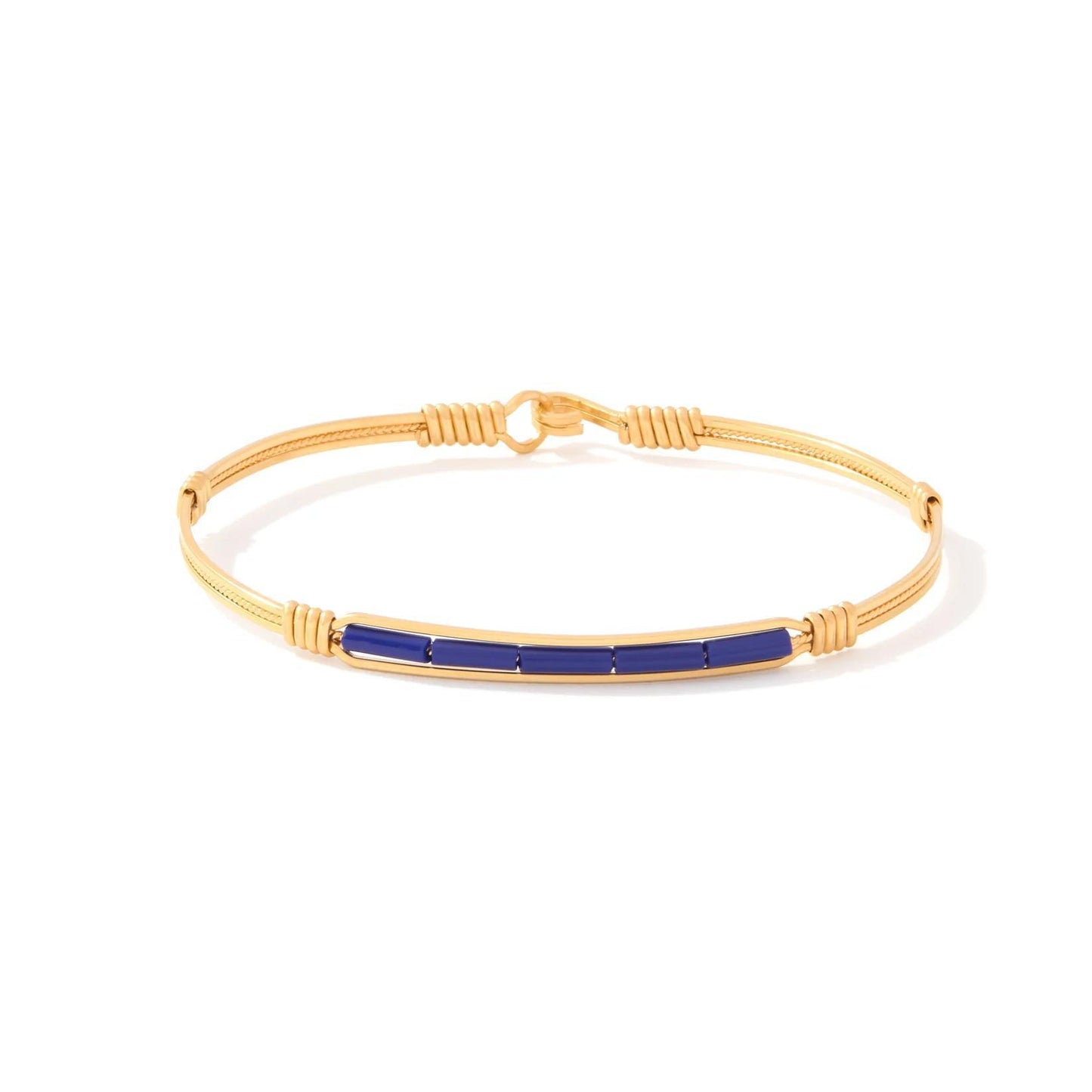 Thin Blue Line Bracelet- 14K Gold Artist Wire