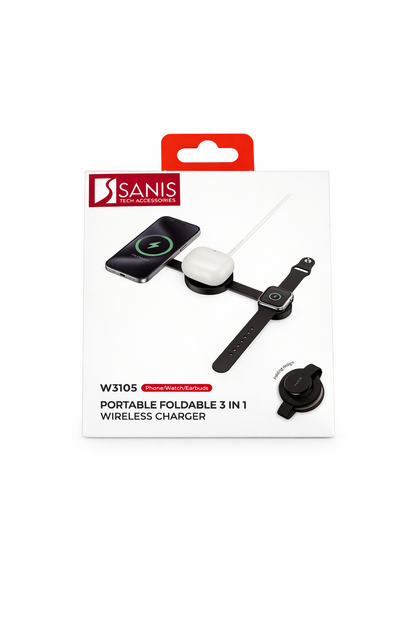 Portable Foldable 3 In 1 Wireless Charger