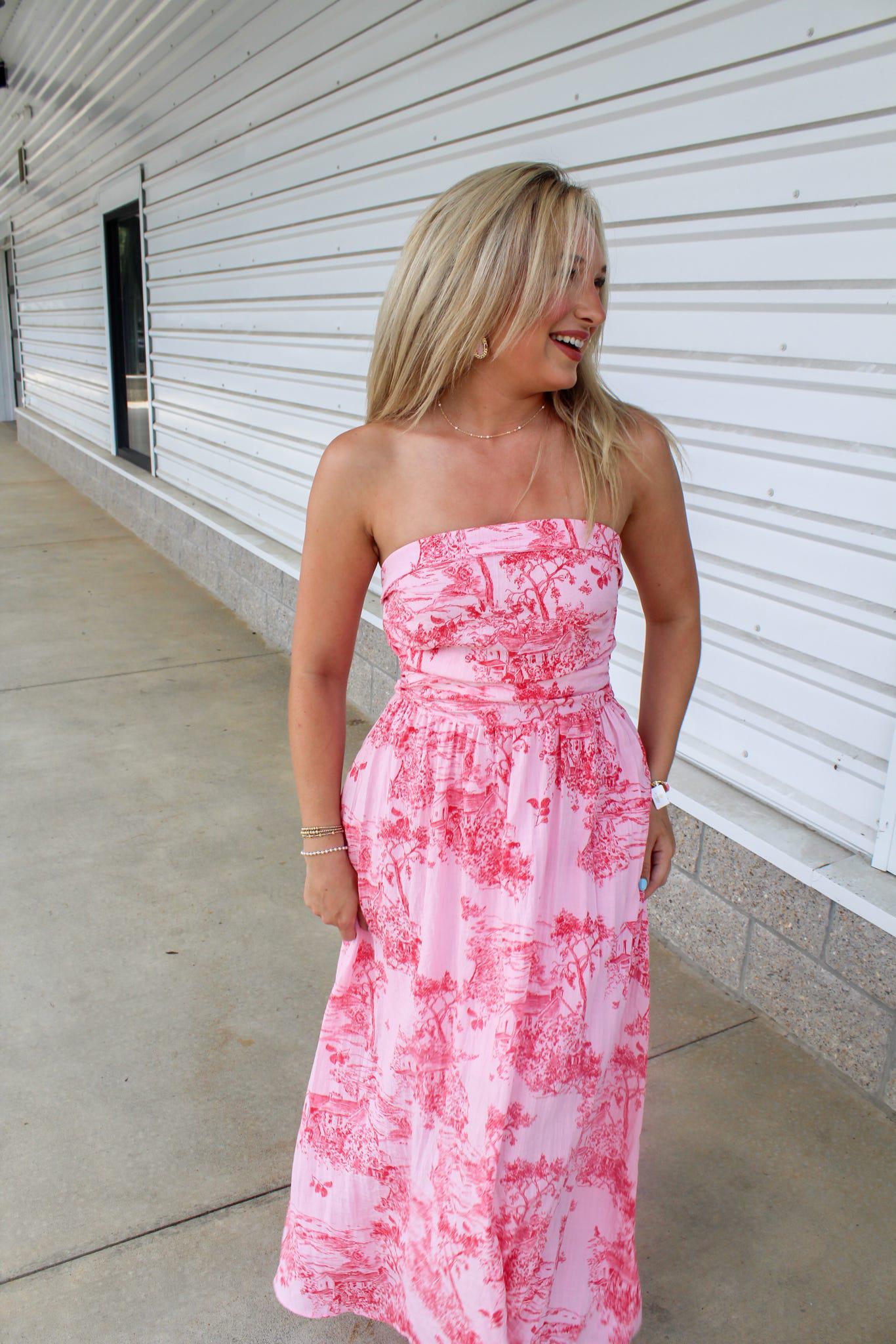 Sunset Cottage Tube Maxi Dress
