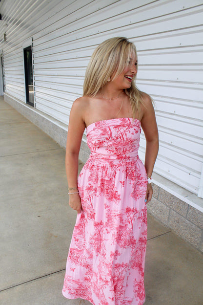 Sunset Cottage Tube Maxi Dress