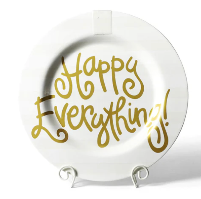 White Stripe Happy Everything Big Platter