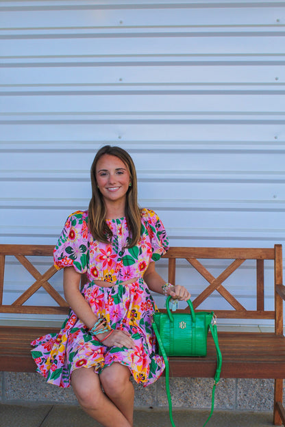Annie Floral Pop Mini Dress