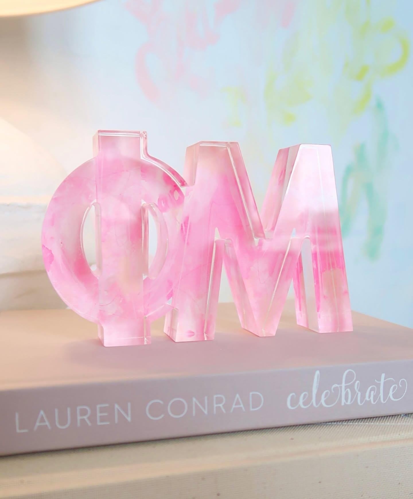 Acrylic Letter Block Sorority Letters