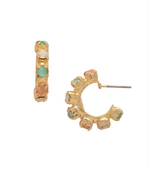 Marnie Hoop Earrings: Mango Mint