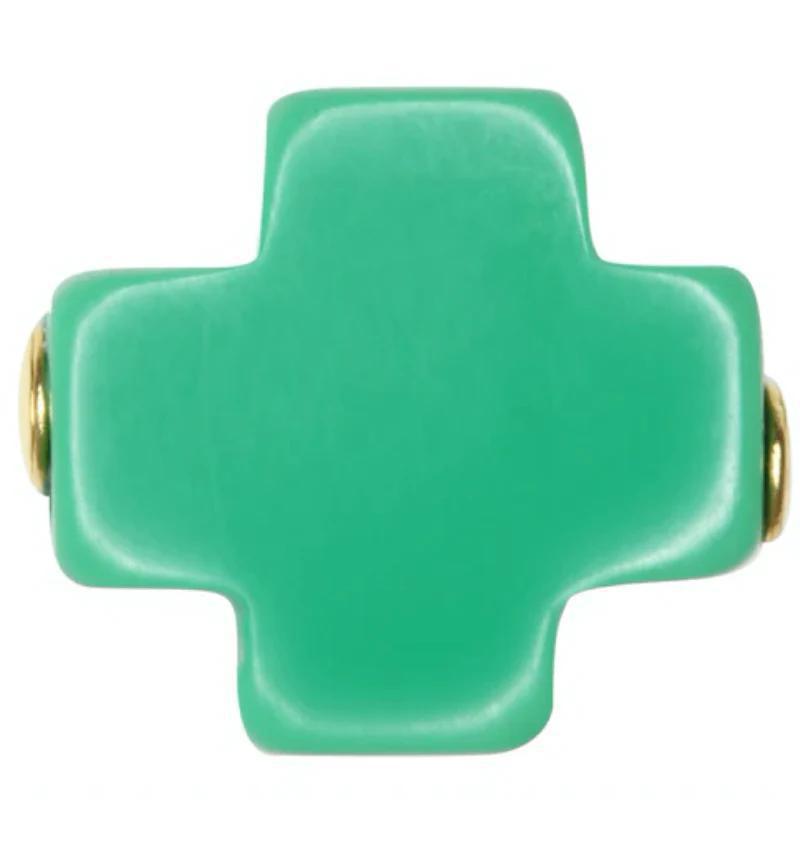 Signature Cross Stud - Emerald