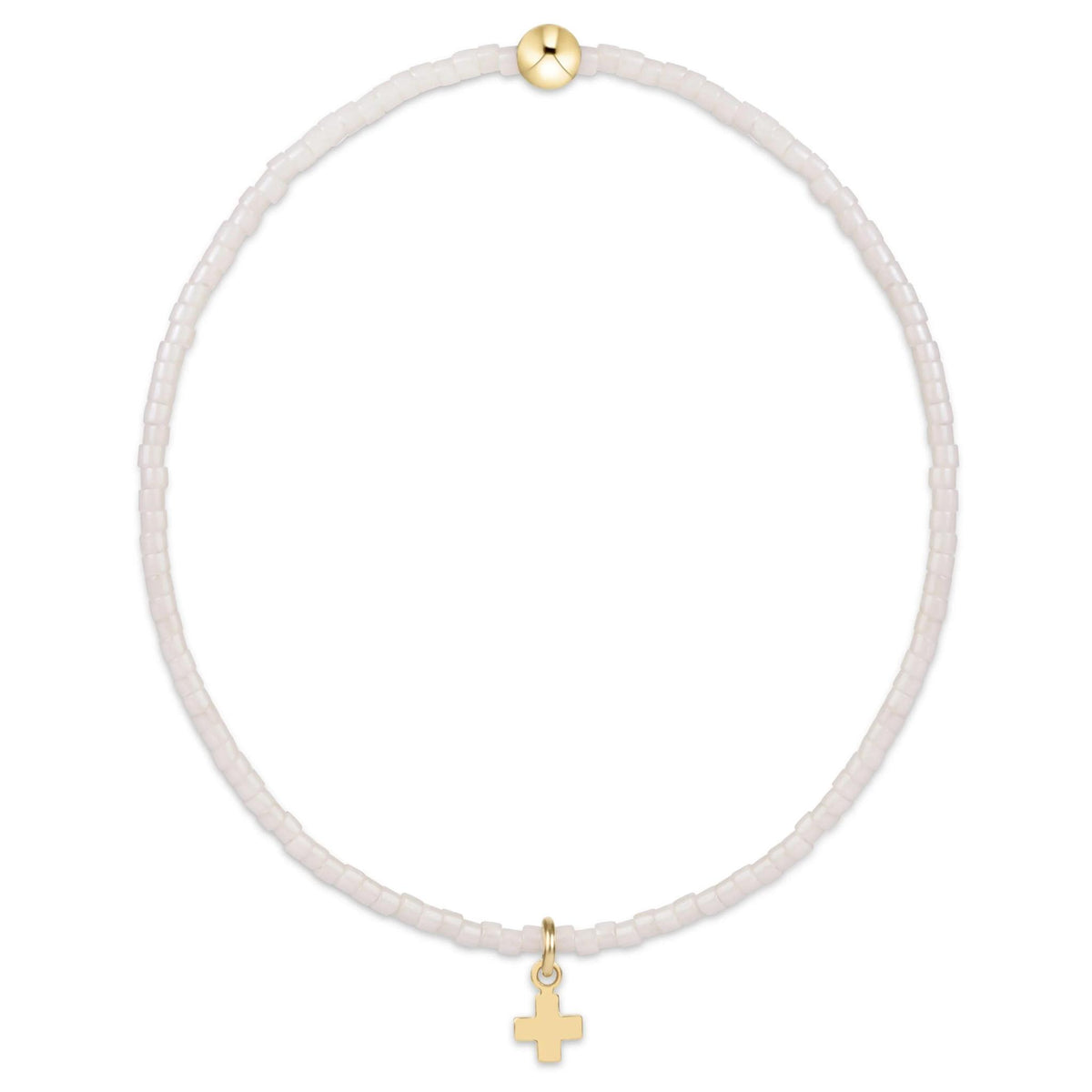 Hope Classic Milkshake Bracelet - Signature Cross Small Gold Charm