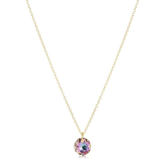 16" Necklace Gold- Reflection Small Charm 06